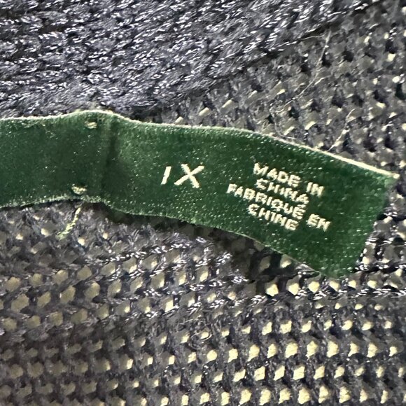 Lauren Ralph Lauren Women's Navy Blue Cable Knit Duster Sweater Cardigan 1X - Picture 4 of 7